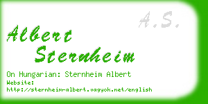 albert sternheim business card